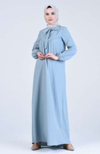 Baby Blue Hijab Dress 1384-06