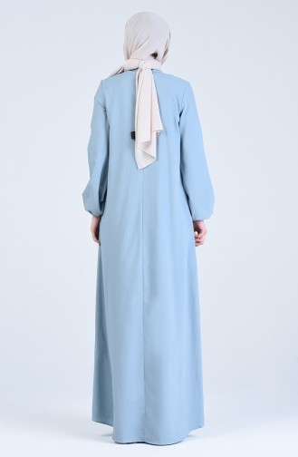 Babyblau Hijab Kleider 1384-06