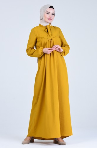 Bowtie Dress 1384-08 Mustard 1384-08