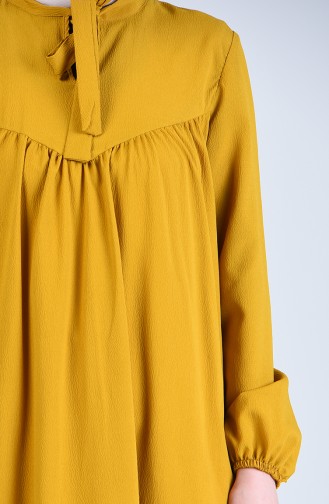 فستان أصفر خردل 1384-08