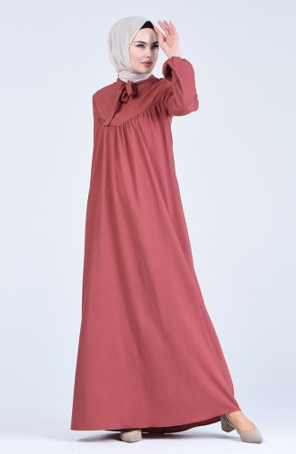 Dark Dusty Rose İslamitische Jurk 1384-10