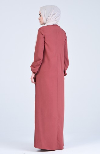 Dark Dusty Rose İslamitische Jurk 1384-10