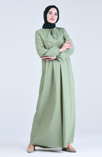 Robe Hijab Vert Nefti 1384-11