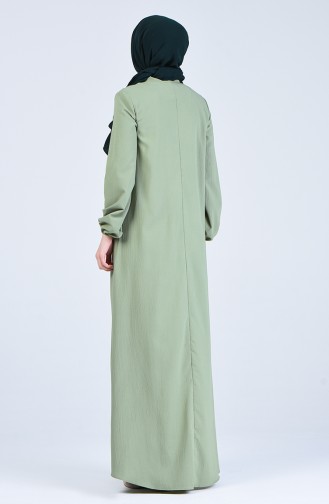 Robe Hijab Vert Nefti 1384-11