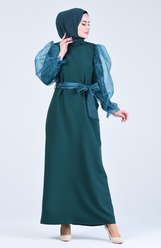 Emerald Green Hijab Dress 60119-05