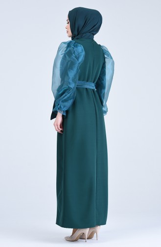 Emerald Green Hijab Dress 60119-05