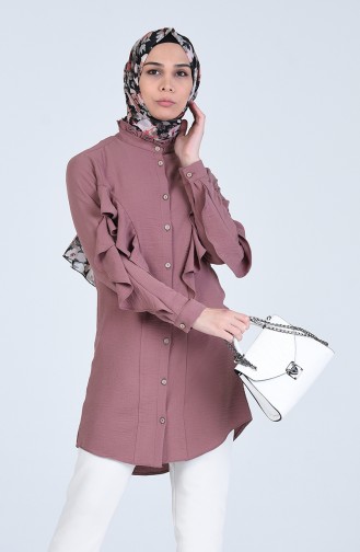 Frilled Shirt 1432-03 Dry Rose 1432-03