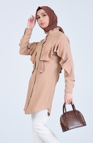 Frilled Shirt 1432-06 Caramel 1432-06