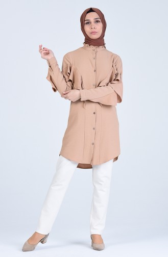 Frilled Shirt 1432-06 Caramel 1432-06