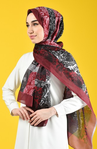 Dark Claret Red Shawl 95344-02