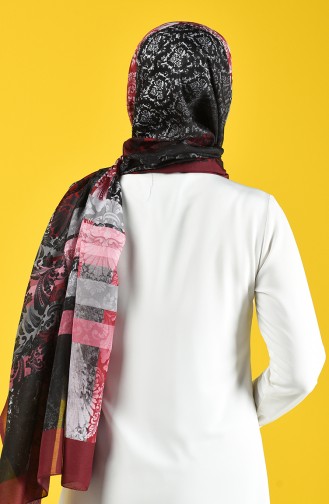 Dark Claret Red Shawl 95344-02