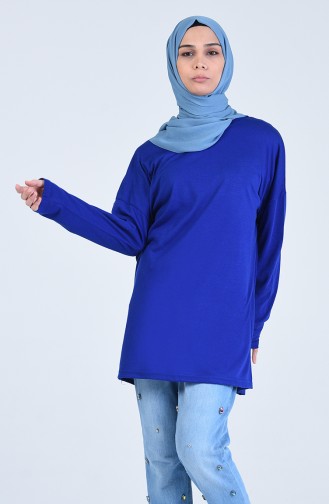 Salaş Kesim Sweatshirt 8135-11 Saks