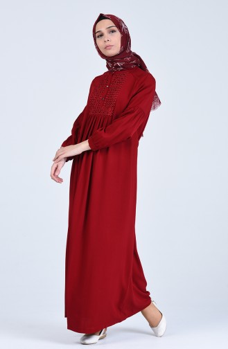 Robe Hijab Bordeaux 8642-01
