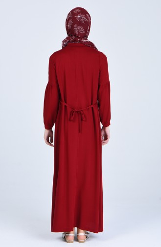 Robe Hijab Bordeaux 8642-01