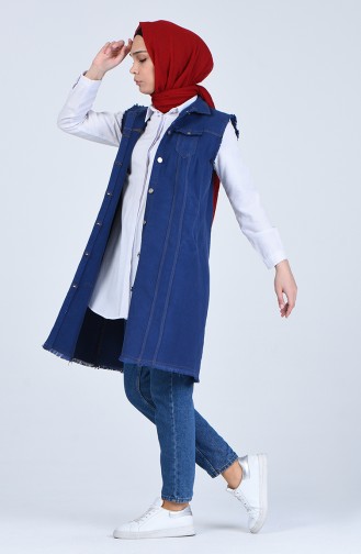 Navy Blue Gilet 1597-02