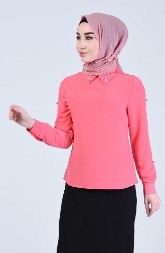 Coral Blouse 1566-01