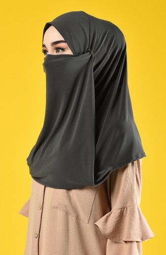 Sefamerve Hijab Gesichtsabdeckung Schal 1 1100-03 Khaki 1100-03