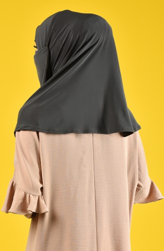 Sefamerve Hijab Gesichtsabdeckung Schal 1 1100-03 Khaki 1100-03