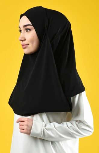 Sefamerve Hijab Gesichtsabdeckung Schal 1100-06 Schwarz 1100-06