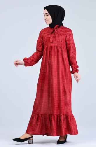 Rot Hijab Kleider 1381-03