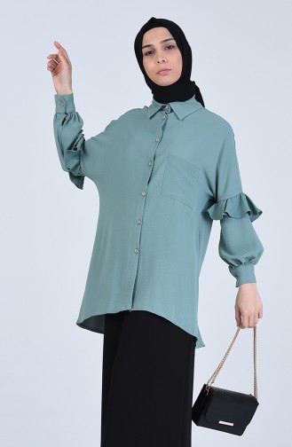 Asymmetric Tunic with Pocket 1433-05 Ages Green 1433-05