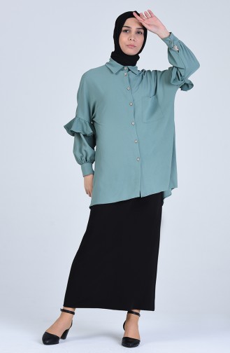Asymmetric Tunic with Pocket 1433-05 Ages Green 1433-05