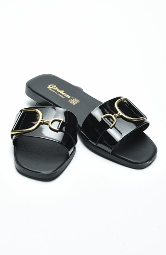 Black Summer Slippers 94601-1