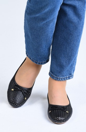 Black Woman Flat Shoe 96501-1
