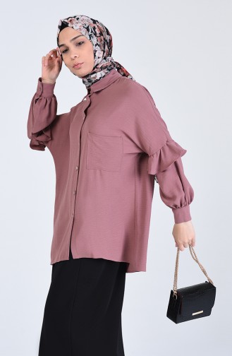 Asymmetric Tunic with Pockets 1433-06 Rose 1433-06