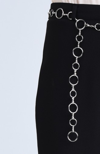 Chain Flared Trousers 0300-01 Black 0300-01