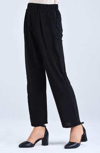 Aerobin Fabric waist Elastic Pants 4091-01 Black 4091-01