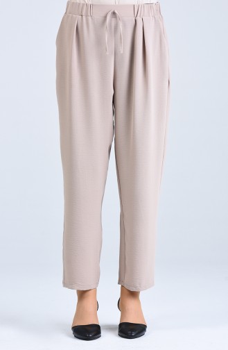 Aerobin Fabric waist Elastic Pants 4091-04 Stone 4091-04