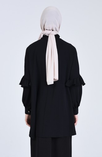 Asymmetric Tunic with Pocket 1433-03 Black 1433-03