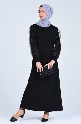 Belted Dress 20168-01 Black 20168-01