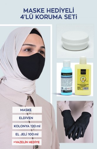 Maske ve Vazelin Hediyeli Dörtlü Koruma Seti 0104