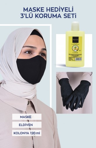 Maske Hediyeli Üçlü Koruma Seti 0105