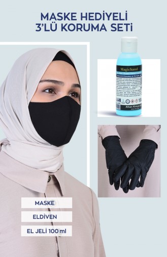 Maske Hediyeli Üçlü Koruma Seti 0106