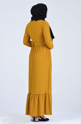 فستان أصفر خردل 8054A-06