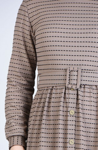 Beige İslamitische Jurk 8054-05