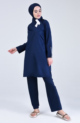 Navy Blue Swimsuit Hijab 19365-02