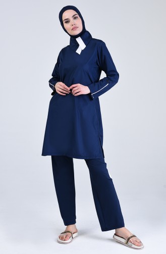 Maillot de Bain Hijab Bleu Marine 19365-02