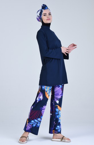 Navy Blue Swimsuit Hijab 20118-02