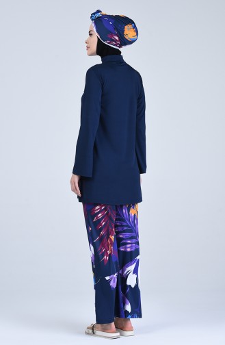 Navy Blue Modest Swimwear 20118-02