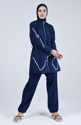 Maillot de Bain Hijab Bleu Marine 20172-02