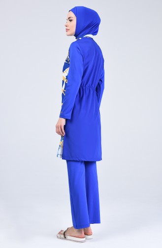 Saks-Blau Hijab Badeanzug 20181-01