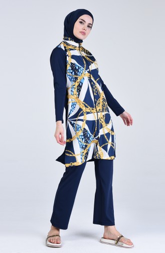 Navy Blue Swimsuit Hijab 20181-02