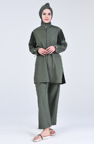 Khaki Hijab Badeanzug 20204-02