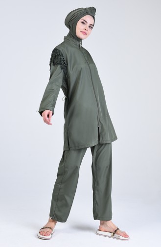 Khaki Modest Swimwear 20204-02