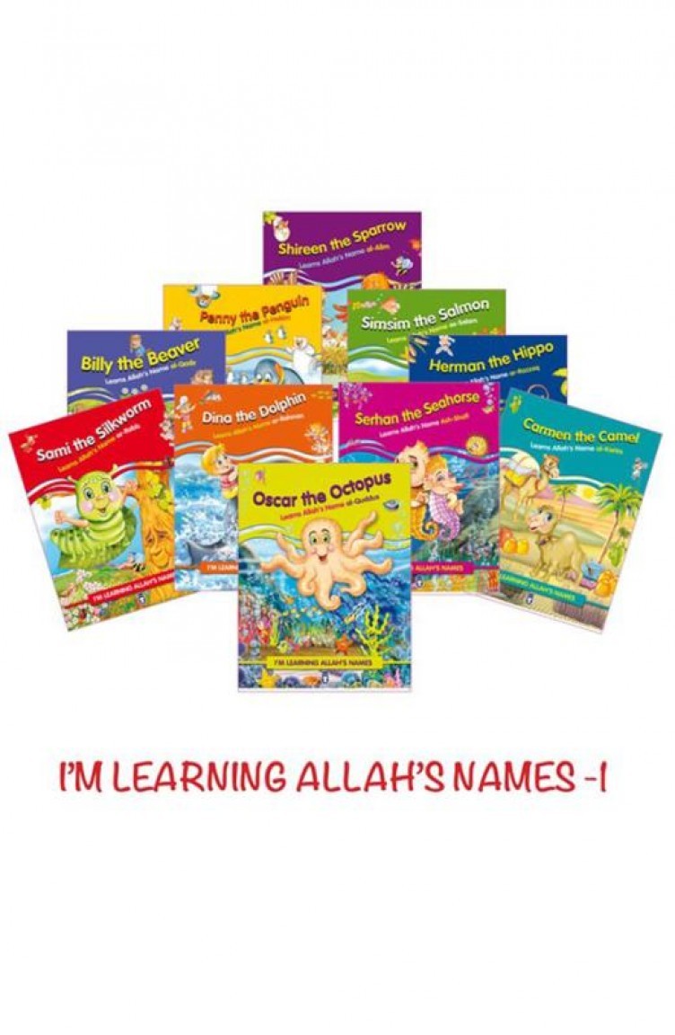 Im Learning Allahs Names 1 Set 10 Books Allahin Isimlerini Ogreniyorum 1 Set 10 Kitap Ingilizce Nur Kutlu Sefamerve