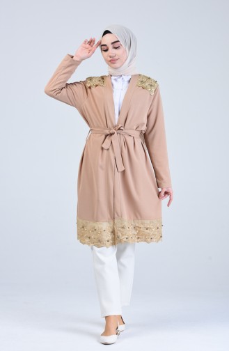 Beige Strickjacke 20147-02